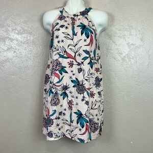 Rachel Ashwell Floral Linen‎ Sack Dress Women's Small Blush Nude Pink A-Line